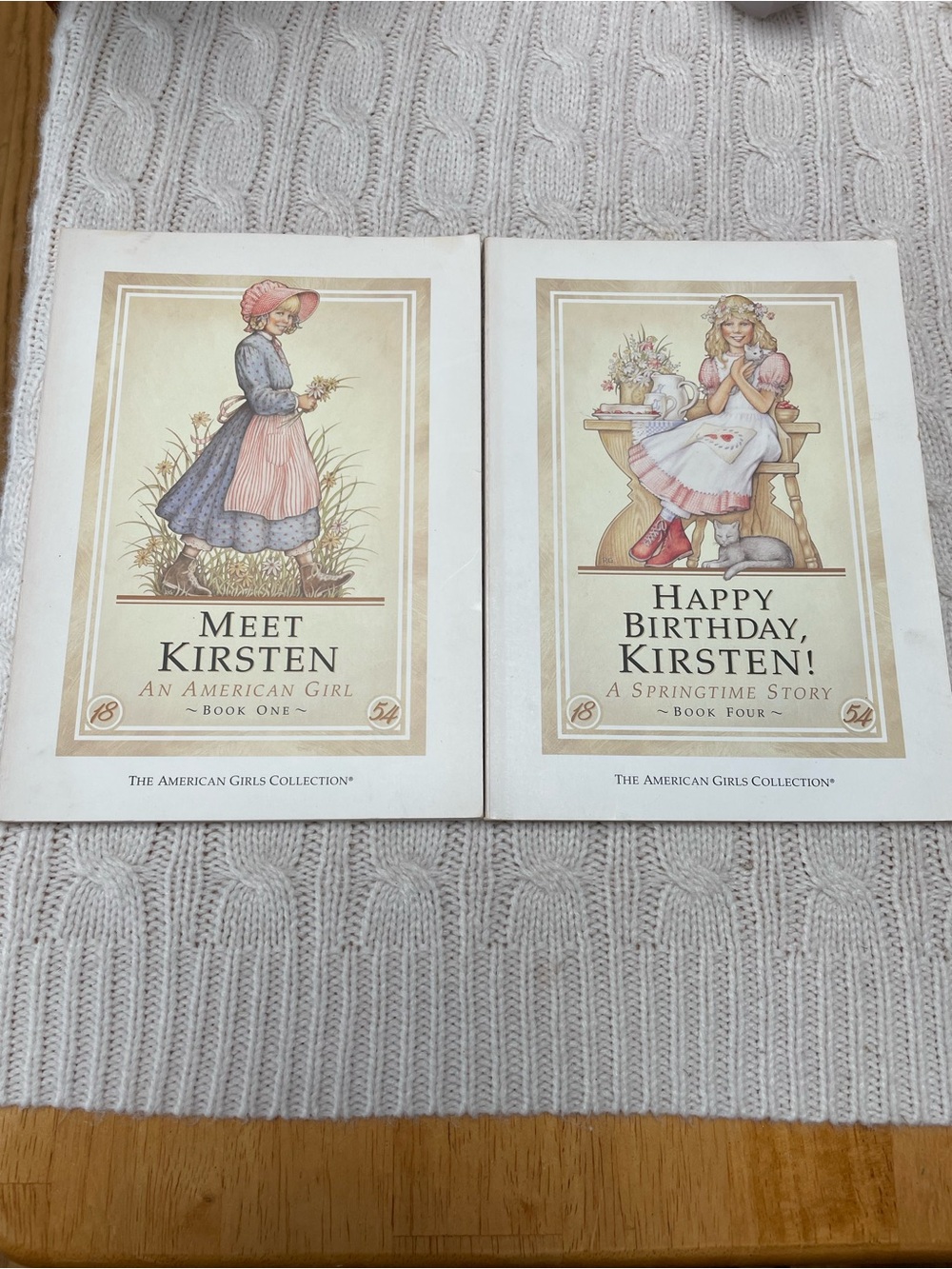 American Girl Meet Kirsten & Happy Birthday Kirsten. Lot of 2. Good condition